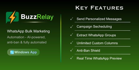 BuzzRelay | House windows App for Sending Bulk Whatsapp Messages