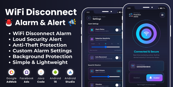 WiFi Disconnect Fear Alert with AdMob Fb Adverts Android