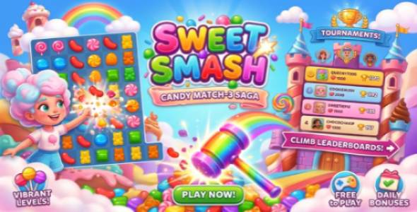 Candy Smash – HTML5 Match 3 Game