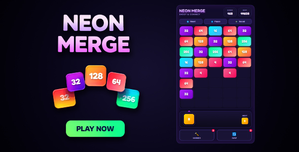 Neon Merge | HTML5 Puzzle Sport