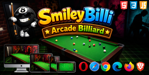 Smiley Billi Arcade Billiard – HTML5 3D Sport Game