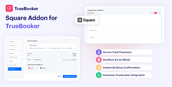 Sq. Price Integration With TrueBooker