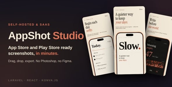 AppShot Studio — App Retailer & Play Retailer Screenshot Generator (SaaS + Self-Hosted)
