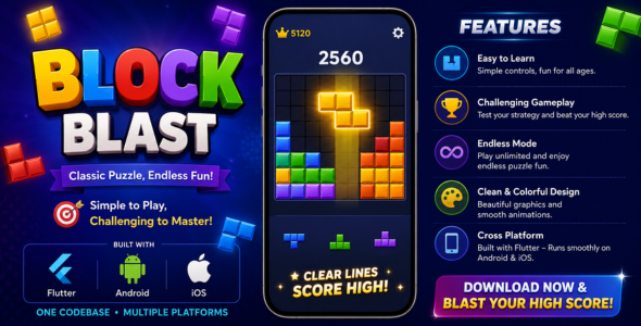 Block Blast | Flutter Puzzle Cellular Game