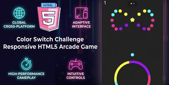 Colour Switch | Responsive HTML5 Arcade Game