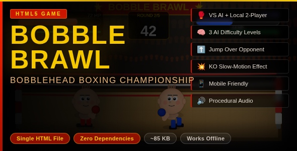 Bobble Brawl – HTML5 Boxing Sport