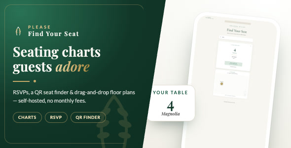 Please Gain Your Seat — Match Seating Chart, RSVP & QR Seat Finder (Laravel SaaS)