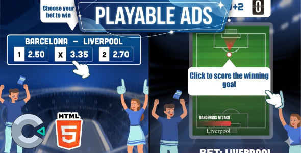 GoalRush | Soccer Playable HTML5 Template
