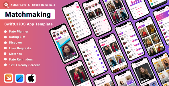 LoveLink | Matchmaking and Dating SwiftUI iOS App Template