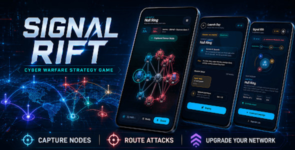 SignalRift Cyber Nodes Flutter Game