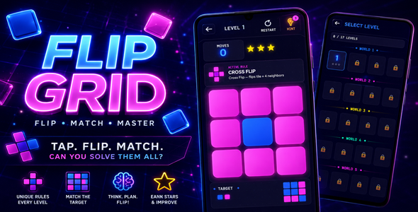 Flip Grid | HTML5 Mobile Puzzle Game