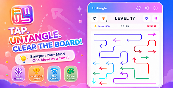 UnTangle – Android Puzzle Game Template with AdMob