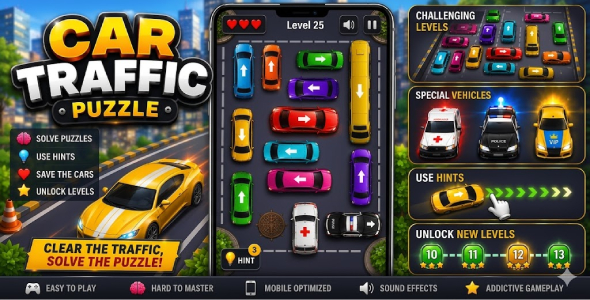 Automobile Web page site visitors Puzzle | HTML5 Develop 3 Sport