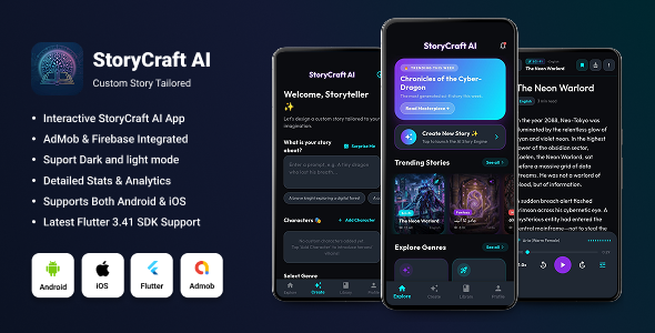 StoryCraft AI | AI Legend Generator and Interactive Unusual Builder Flutter App