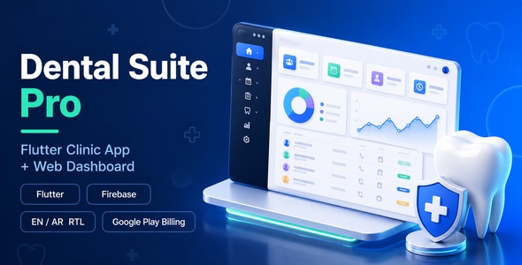 Dental Suite | Flutter Dental Health facility Management App With Net Dashboard and Affected person Reserving