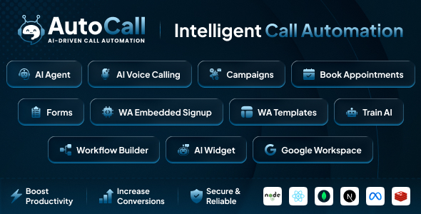 AutoCall – AI Inform Calling & Lead Automation SaaS Platform Node.js Script