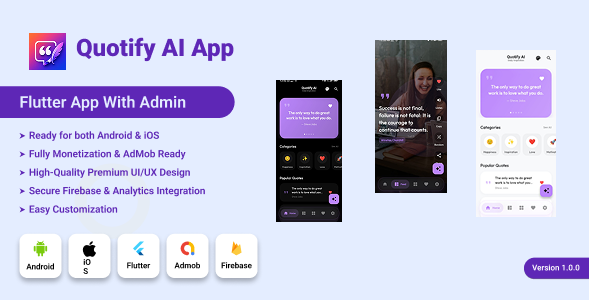 Quotify AI – Flutter Quote Maker App with AI Integration Is title ki wajah se: