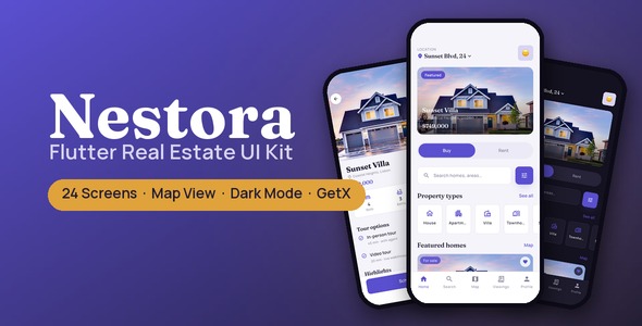 Nestora | Flutter Loyal Estate UI Bundle
