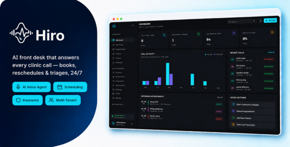 Hiro – AI-Powered Entrance Desk for Healthcare Clinics SaaS Application
