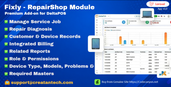 Fixly – Repairshop Module of Delta POS
