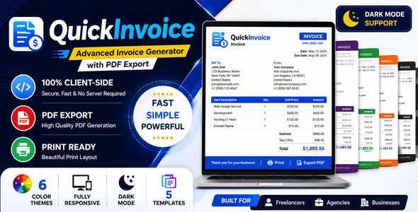 QuickInvoice – Bill & Quotation Generator With PDF Export