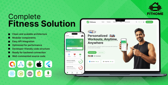 FitHome | Exercise Platform With Flutter App