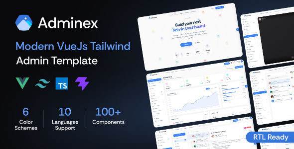 Adminex – Vue Admin Dashboard Template (Vue 3)