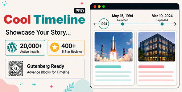 Frigid Timeline Pro – Horizontal & Vertical Timeline Plugin For WordPress