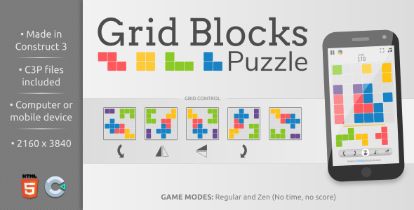 Grid Blocks Puzzle – HTML5 Casual sport