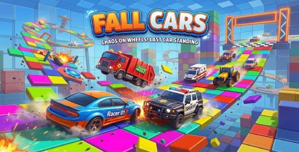 Tumble Cars – Colour Battle Arena | HTML5 Three.js Recreation