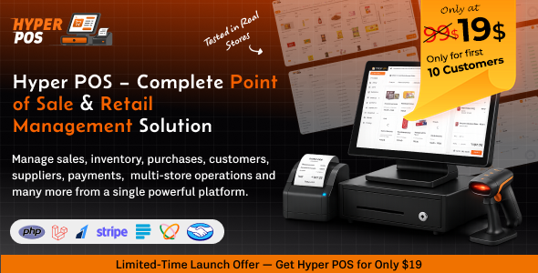 Hyper POS – Laravel Point of Sale, Stock, ERP, On-line & Offline POS, Invoicing, Accounting