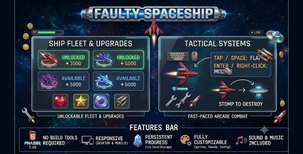 Detestable Spaceship | HTML5 Arcade Game
