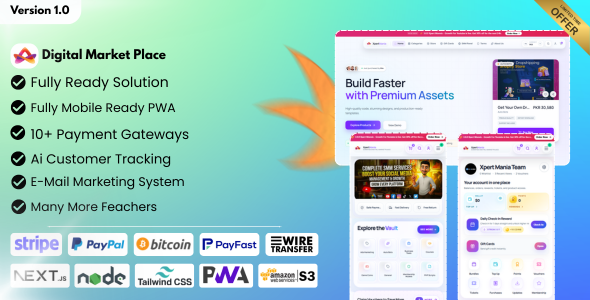 Digital Product Market | Subsequent.js Store, SMM Panel, PWA, POS, Wallet & Advertising Automation – JS