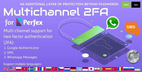 Multichannel Two Component Authentication for Perfex CRM