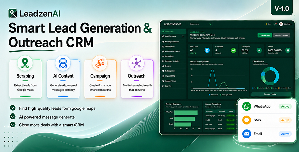 LeadzenAI – Perfect Lead Generation & Outreach CRM