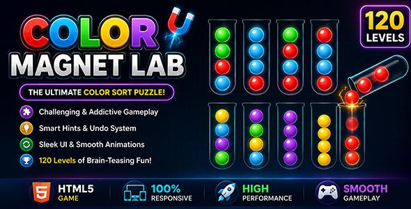 Color Magnet Lab | HTML5 Puzzle Sport