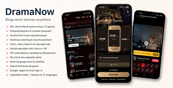 DramaNow | Flutter App Instant Drama Platform