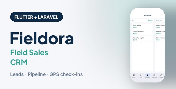 Fieldora | Flutter Field Gross sales CRM App with Laravel Admin