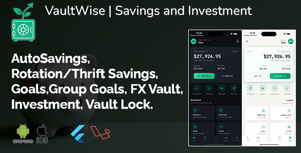 VaultWise | Savings and Funding Flutter App With Laravel Admin Panel