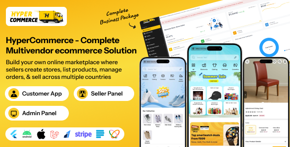 HyperCommerce – Flutter Apps and Laravel Admin Panel