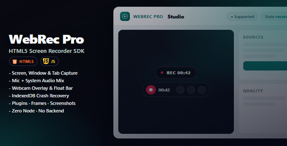 WebRec | Html5 Show Recording Utility For PC