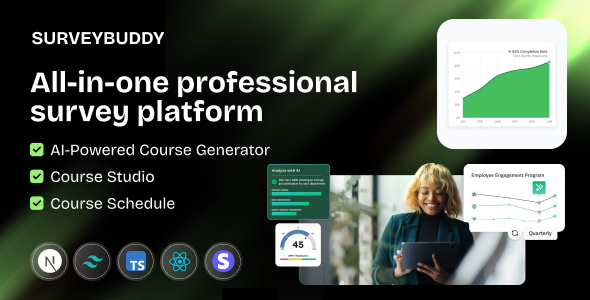 SurveyBuddy – AI-Powerd Inquire of Builder & Analytics – Subsequent.js App