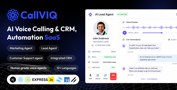 CallVIQ – AI Insist Calling & CRM SaaS for Marketing and marketing, Sales, Make stronger & Lead Automation