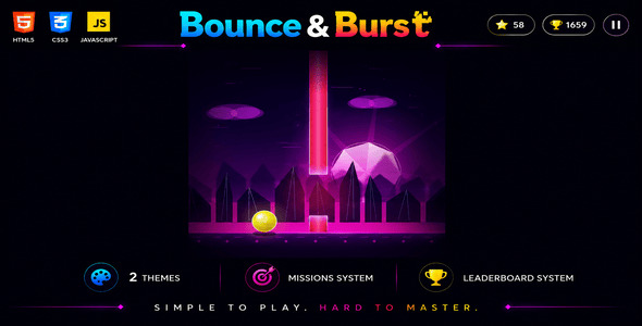 Jump & Burst | Unending Runner HTML5 Game
