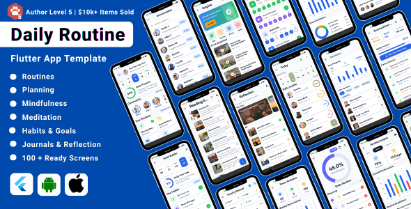 AuraMind | Each day Routine and Reflection App Flutter UI Kit