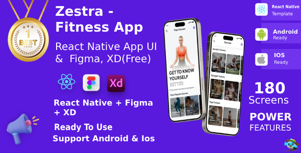 Zestra | Well being and Wellness App UI Equipment