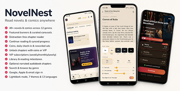 NovelNest | Flutter App Unique eBook Platform