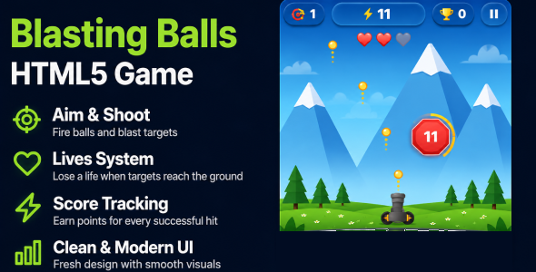 Blasting Balls | HTML5 Physics Capturing Arcade Game