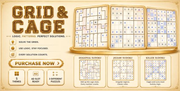 Grid & Cage | HTML5 Puzzle Sport