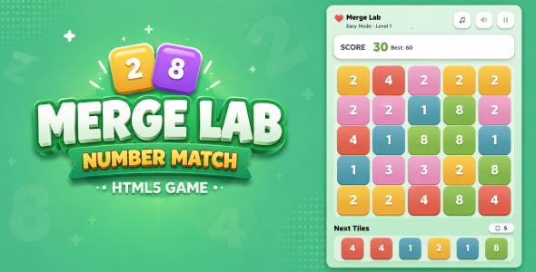 Merge Lab | HTML5 Amount Match Puzzle Game